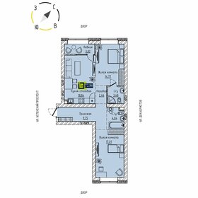 Квартира 72,9 м², 2-комнатная - изображение 1