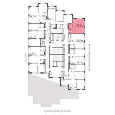 Квартира 39 м², 1-комнатная - изображение 2
