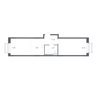 Квартира 44,4 м², 1-комнатная - изображение 1