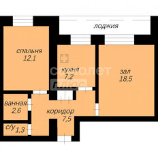 Квартира 53,1 м², 2-комнатная - изображение 3