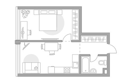 Квартира 43,8 м², 1-комнатная - изображение 1