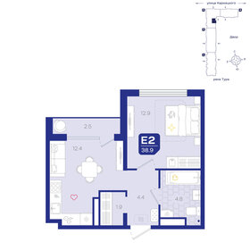 Квартира 38,9 м², 2-комнатная - изображение 1
