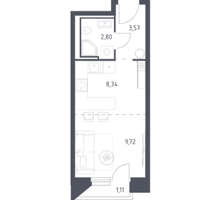 Квартира 25,5 м², студия - изображение 1