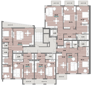 Квартира 127,2 м², 2-комнатная - изображение 2