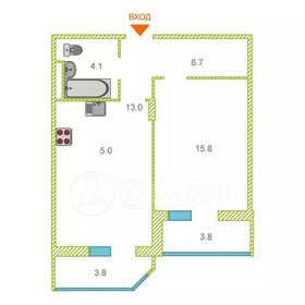 Квартира 47,6 м², 1-комнатная - изображение 1