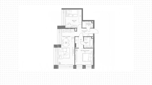 Квартира 62 м², 3-комнатная - изображение 1