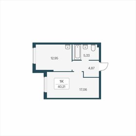 Квартира 40,2 м², 1-комнатная - изображение 1