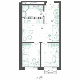 Квартира 44,5 м², 1-комнатная - изображение 1