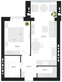 Квартира 44,2 м², 1-комнатная - изображение 1