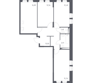 Квартира 76,1 м², 3-комнатная - изображение 1