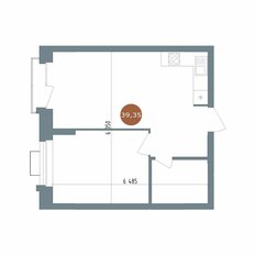 Квартира 39,4 м², 2-комнатная - изображение 2