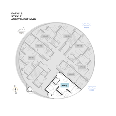 Квартира 67,1 м², 2-комнатные - изображение 2