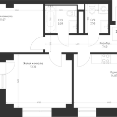 Квартира 54,5 м², 2-комнатная - изображение 2