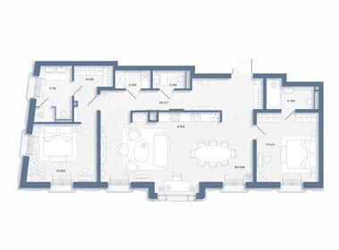 Квартира 117,2 м², 2-комнатная - изображение 2