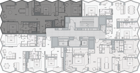 Квартира 117,3 м², 3-комнатная - изображение 2
