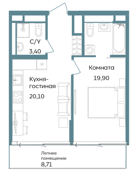 70,9 м², 2-комнатная квартира 12 000 000 ₽ - изображение 80