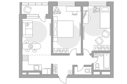 Квартира 56,5 м², 3-комнатная - изображение 1