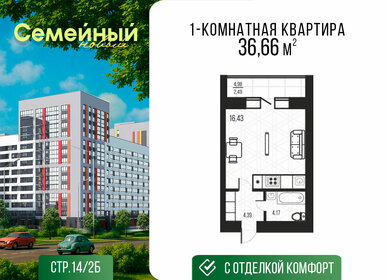 Квартира 36,7 м², 1-комнатная - изображение 1