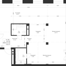 Квартира 121,4 м², 2-комнатная - изображение 3
