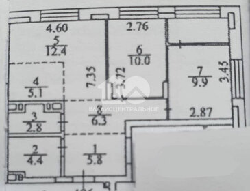 Квартира 60 м², 3-комнатная - изображение 1