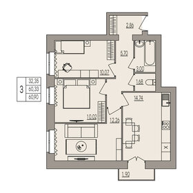 82 м², 3-комнатная квартира 8 400 000 ₽ - изображение 86