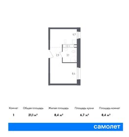 Квартира 21,1 м², 1-комнатная - изображение 1