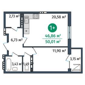 36,4 м², 1-комнатные апартаменты 5 500 000 ₽ - изображение 44