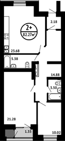 Квартира 82,3 м², 2-комнатная - изображение 1