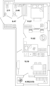 55,2 м², 2-комнатная квартира 12 094 401 ₽ - изображение 14