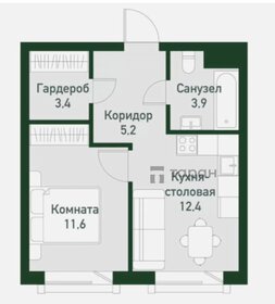 Квартира 35,9 м², 1-комнатная - изображение 1