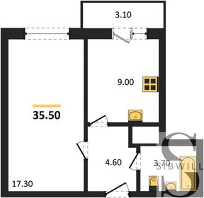 37,7 м², 1-комнатная квартира 3 500 000 ₽ - изображение 49
