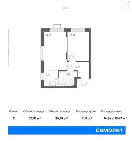 Квартира 36,3 м², 1-комнатная - изображение 1