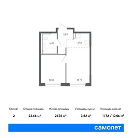 Квартира 33,7 м², 2-комнатная - изображение 1