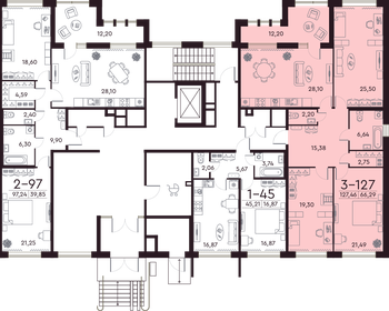 Квартира 127,3 м², 3-комнатная - изображение 2