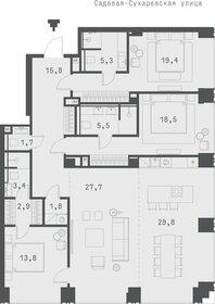 Квартира 120,1 м², 3-комнатная - изображение 1