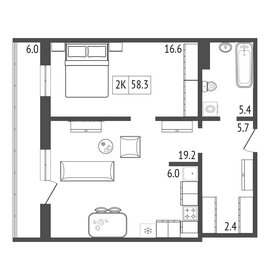 57,6 м², 2-комнатная квартира 7 500 000 ₽ - изображение 45