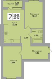 89,5 м², 3-комнатная квартира 9 350 000 ₽ - изображение 67