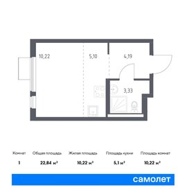 Квартира 22,8 м², студия - изображение 1