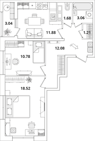 63,1 м², 2-комнатная квартира 16 900 000 ₽ - изображение 63
