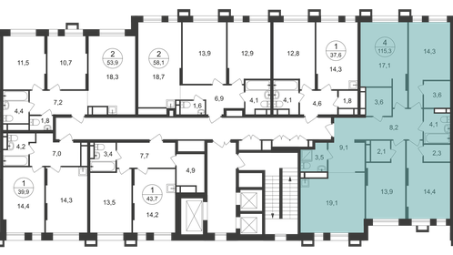 Квартира 115,3 м², 4-комнатная - изображение 2