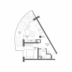 53,9 м², 2-комнатная квартира 11 063 595 ₽ - изображение 19