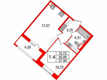 Квартира 35,9 м², 1-комнатная - изображение 1