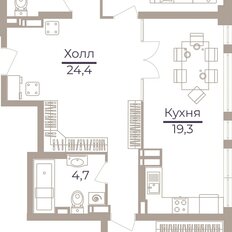 Квартира 127,7 м², 3-комнатная - изображение 2