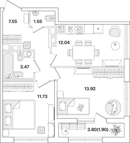 52 м², 2-комнатная квартира 12 100 000 ₽ - изображение 44