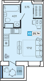 23,3 м², квартира-студия 3 699 000 ₽ - изображение 58