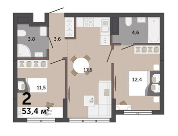 67 м², 2-комнатная квартира 7 700 000 ₽ - изображение 64