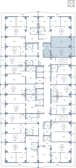 70 м², 3-комнатная квартира 8 000 000 ₽ - изображение 81