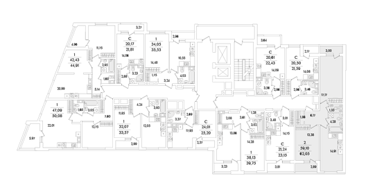 Квартира 62,1 м², 2-комнатная - изображение 2