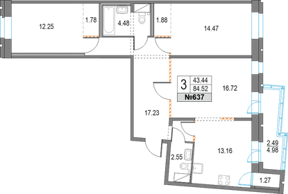 88 м², 3-комнатная квартира 18 800 000 ₽ - изображение 11