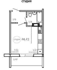 Квартира 24,2 м², студия - изображение 2